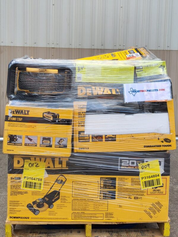 DEWALT TOOL PALLETS LOTS 11 DEWALT TOOL PALLETS LOTS